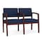 Lesro Lenox 2 Seat Tandem Seating W/ Arm, 44 in W 26 in L 31.5 in H LW2103 - alternate 1